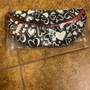 Brighton Black and White Heart Crossbody Bag NWT